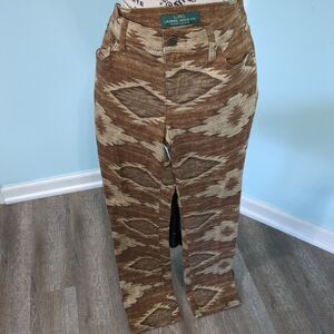 Lauren Ralph Lauren Aztec Print Brown Jeans Native 6 vintage modern straight